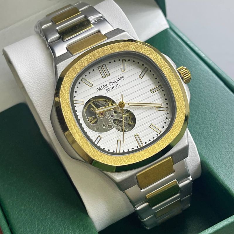 Patek™ Nautilus Automático Mecanismo Visible + Estuche de Lujo