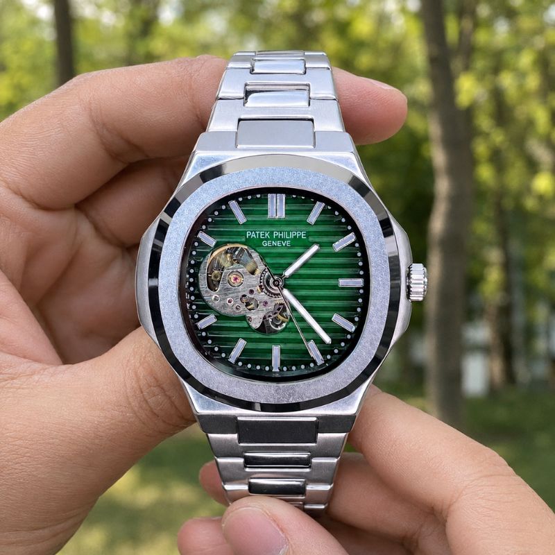 Patek™ Nautilus Automático Mecanismo Visible + Estuche de Lujo