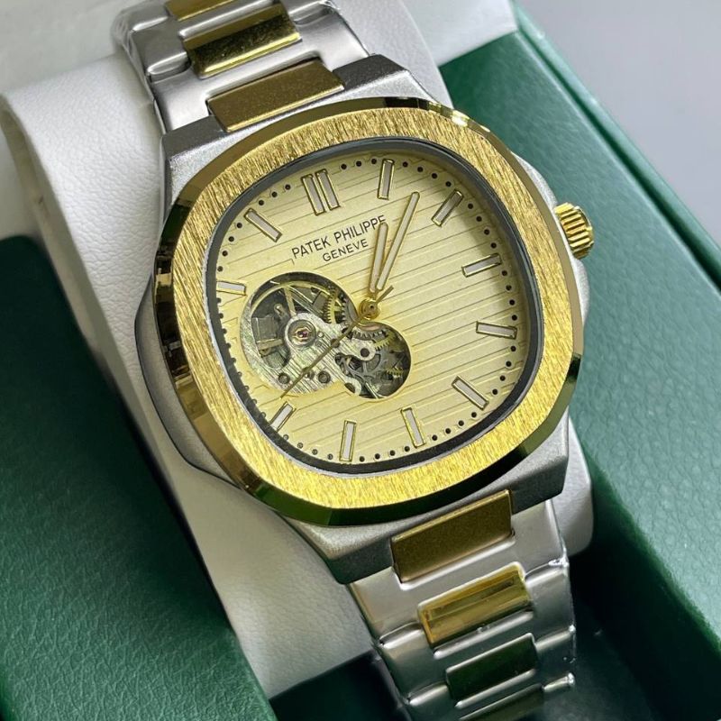 Patek™ Nautilus Automático Mecanismo Visible + Estuche de Lujo