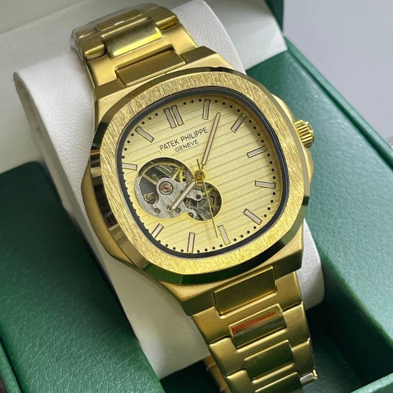 Patek™ Nautilus Automático Mecanismo Visible + Estuche de Lujo