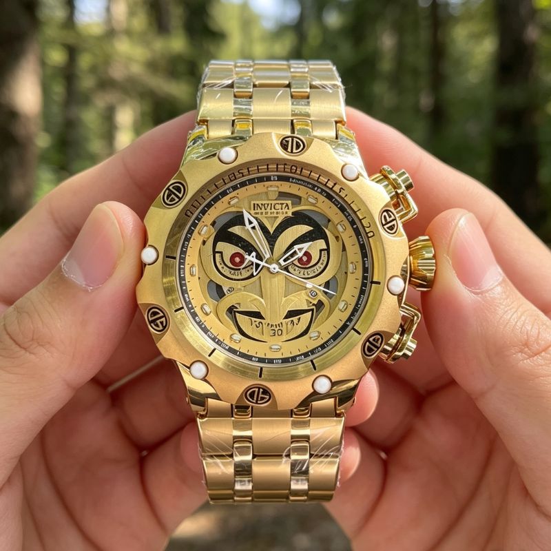 Reloj Invicta de Acero Chapado en Oro
