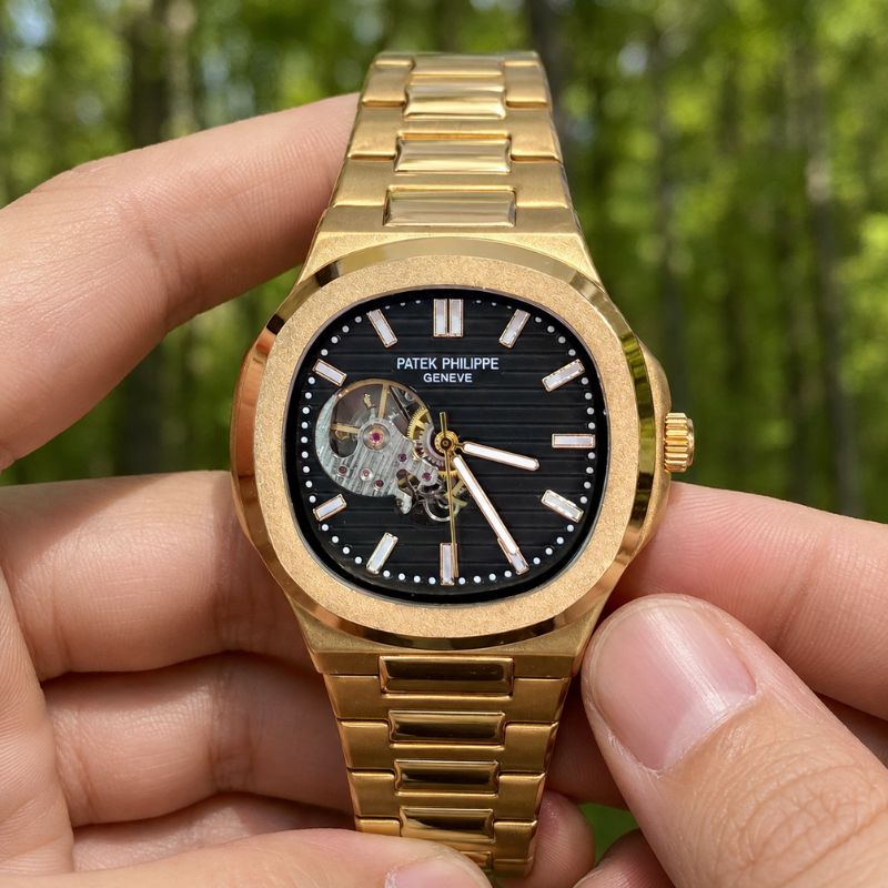 Patek™ Nautilus Automático Mecanismo Visible + Estuche de Lujo
