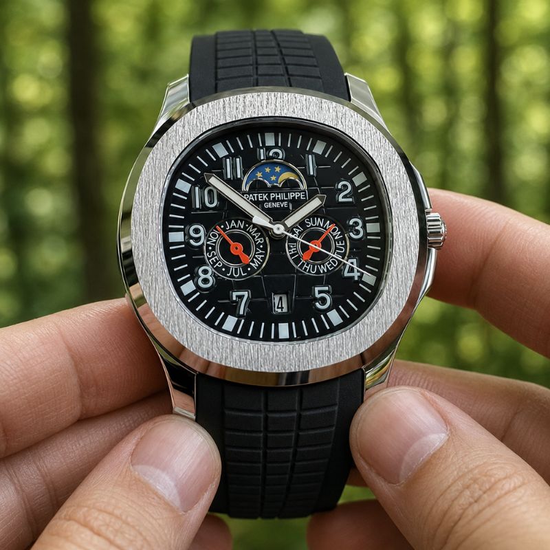 Patek™ Aquanaut Semiautomático + Estuche de Lujo