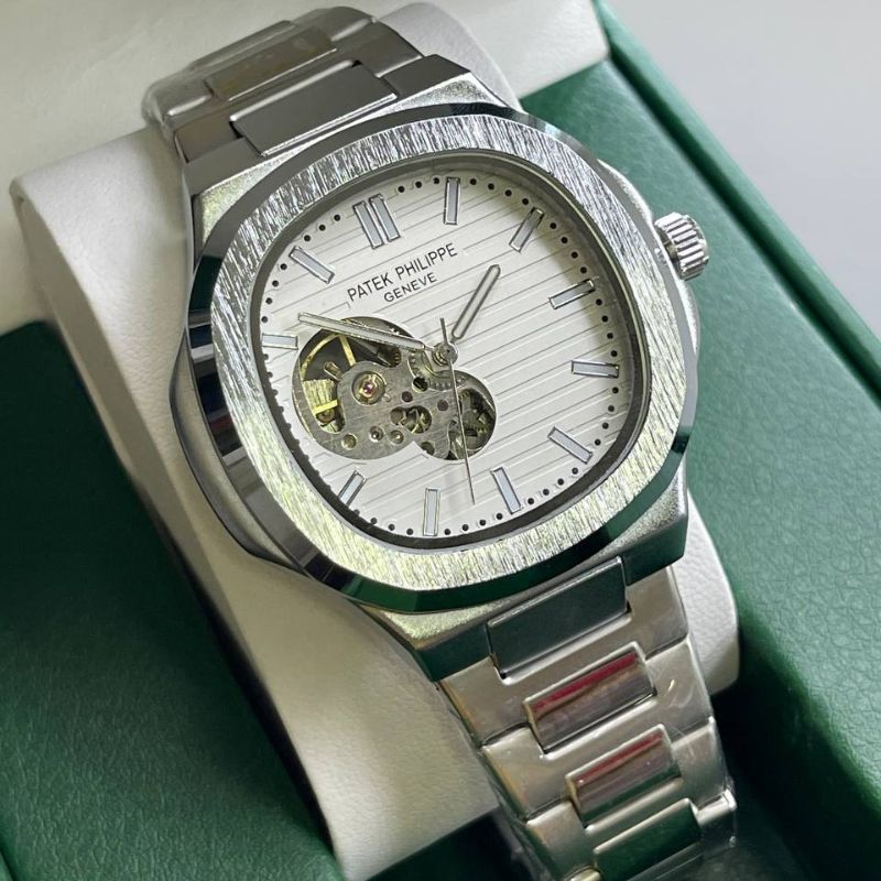 Patek™ Nautilus Automático Mecanismo Visible + Estuche de Lujo