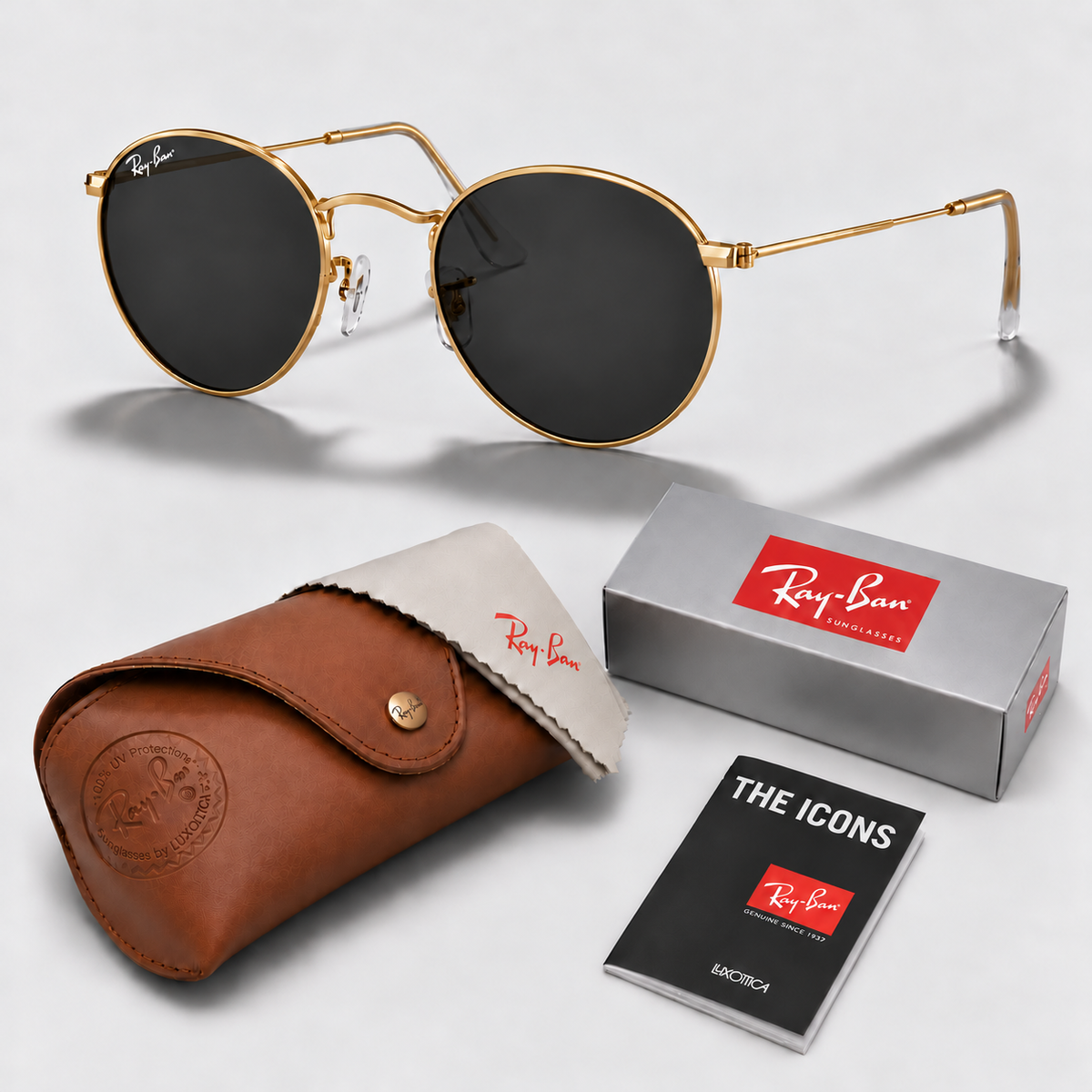 Rayban™ Round Polarizadas + Estuche de Lujo