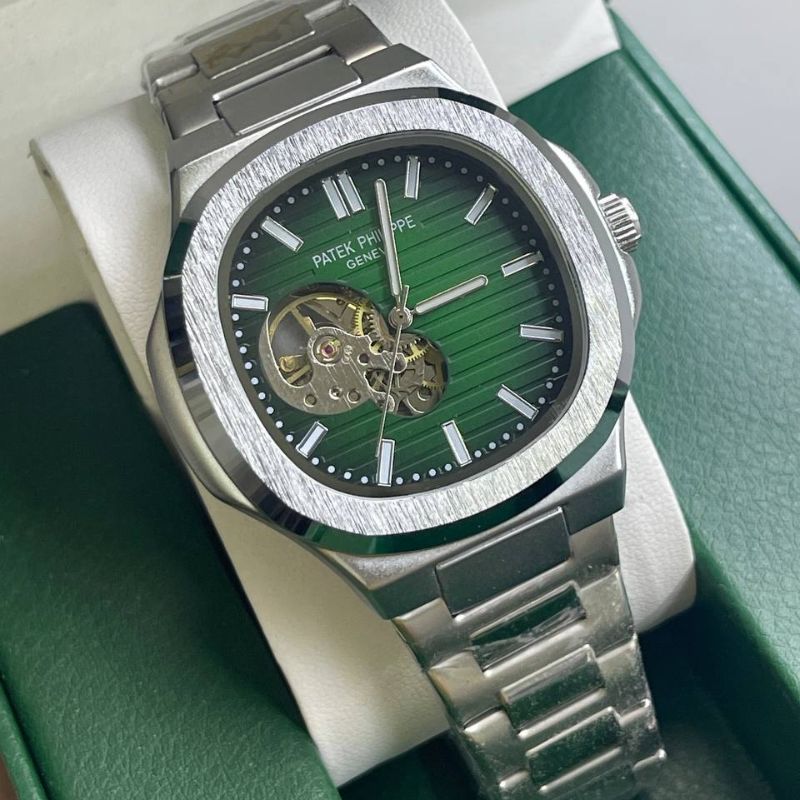 Patek™ Nautilus Automático Mecanismo Visible + Estuche de Lujo