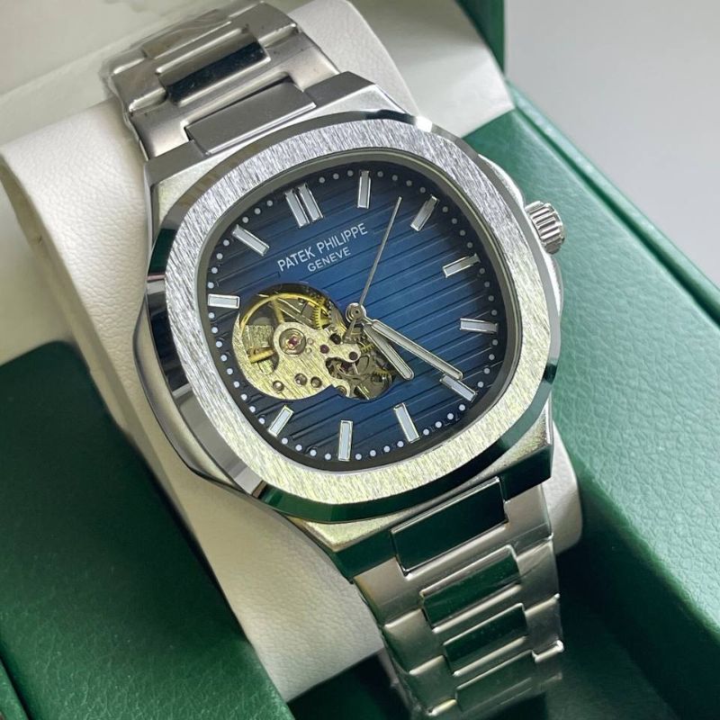 Patek™ Nautilus Automático Mecanismo Visible + Estuche de Lujo
