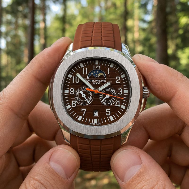 Patek™ Aquanaut Semiautomático + Estuche de Lujo
