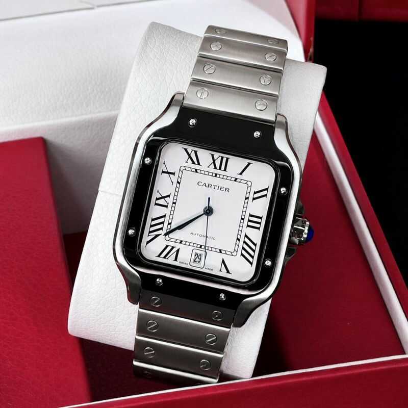 Cartier Santos Automático + Estuche de Lujo