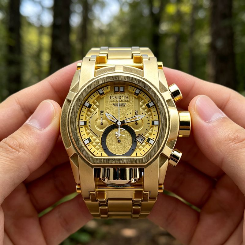 Reloj Invicta de Acero Chapado en Oro