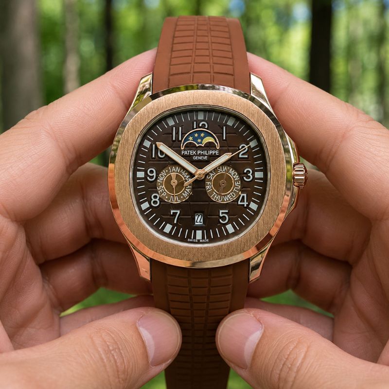 Patek™ Aquanaut Semiautomático + Estuche de Lujo