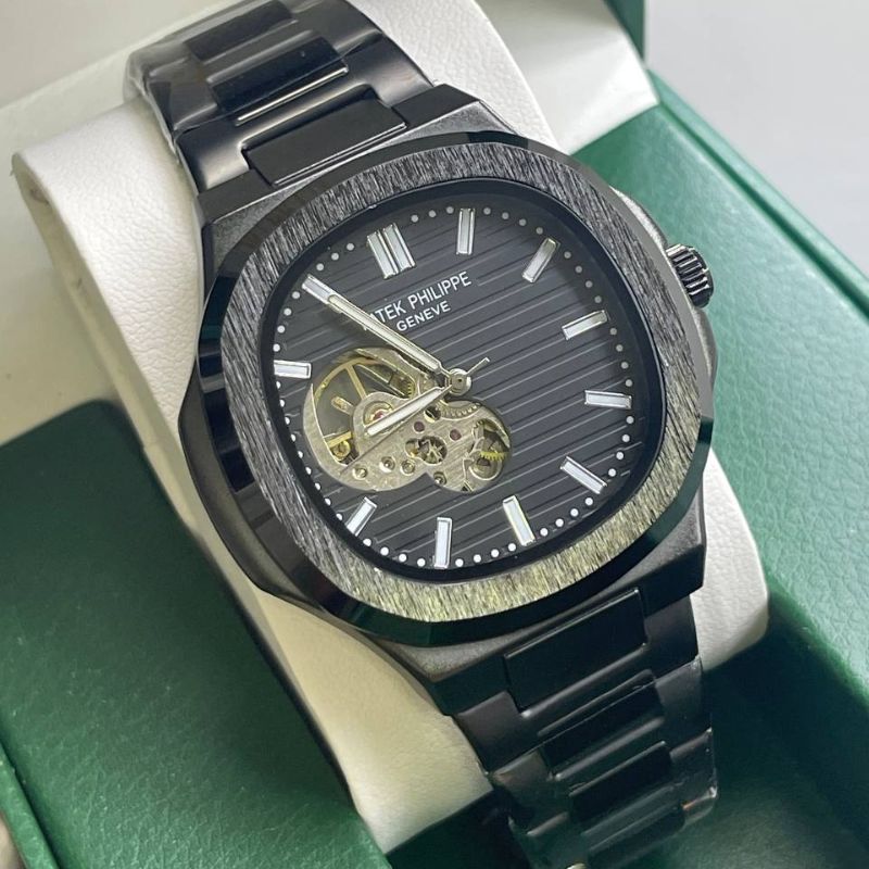 Patek™ Nautilus Automático Mecanismo Visible + Estuche de Lujo
