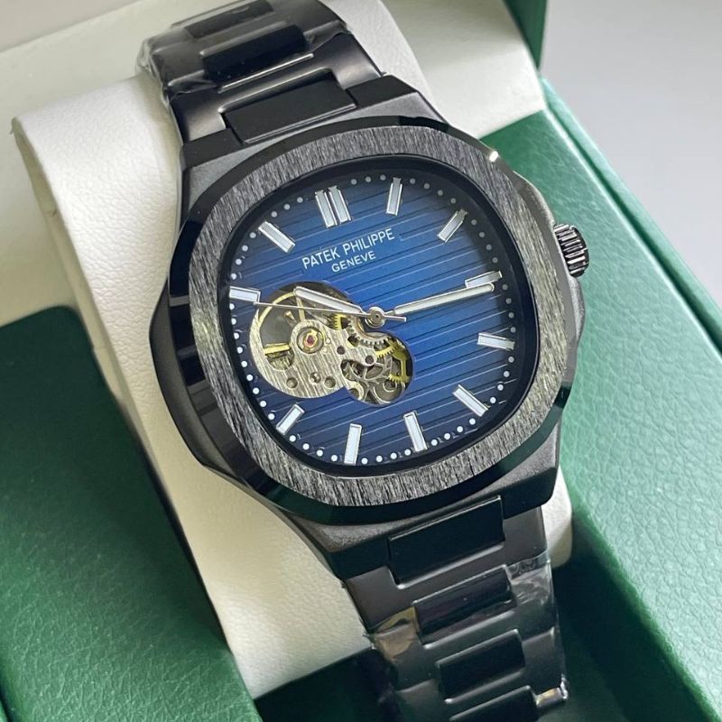 Patek™ Nautilus Automático Mecanismo Visible + Estuche de Lujo