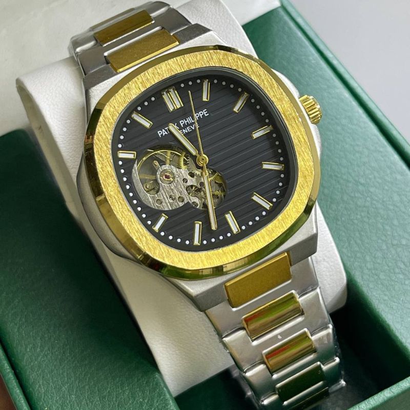 Patek™ Nautilus Automático Mecanismo Visible + Estuche de Lujo
